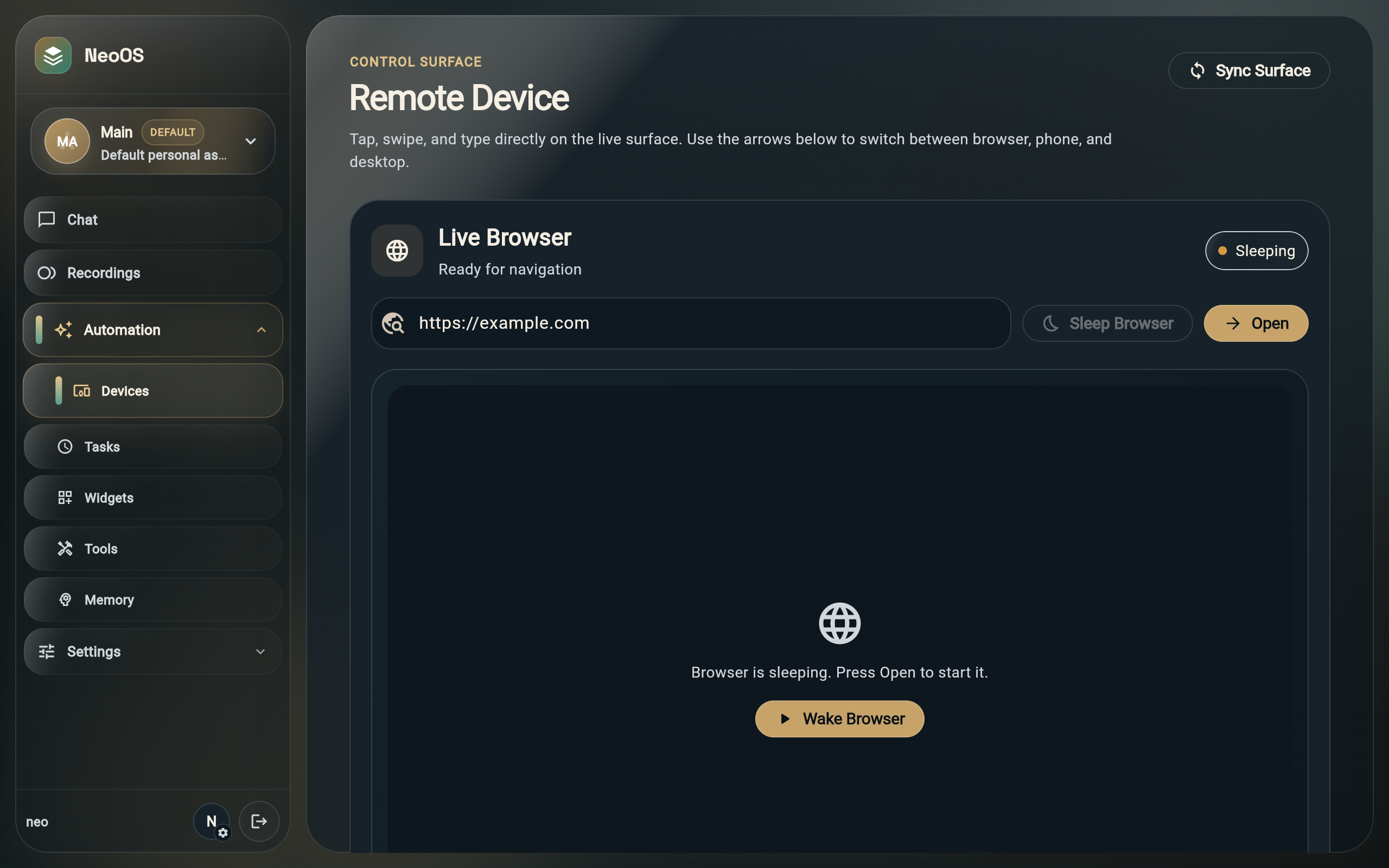 NeoAgent remote devices
