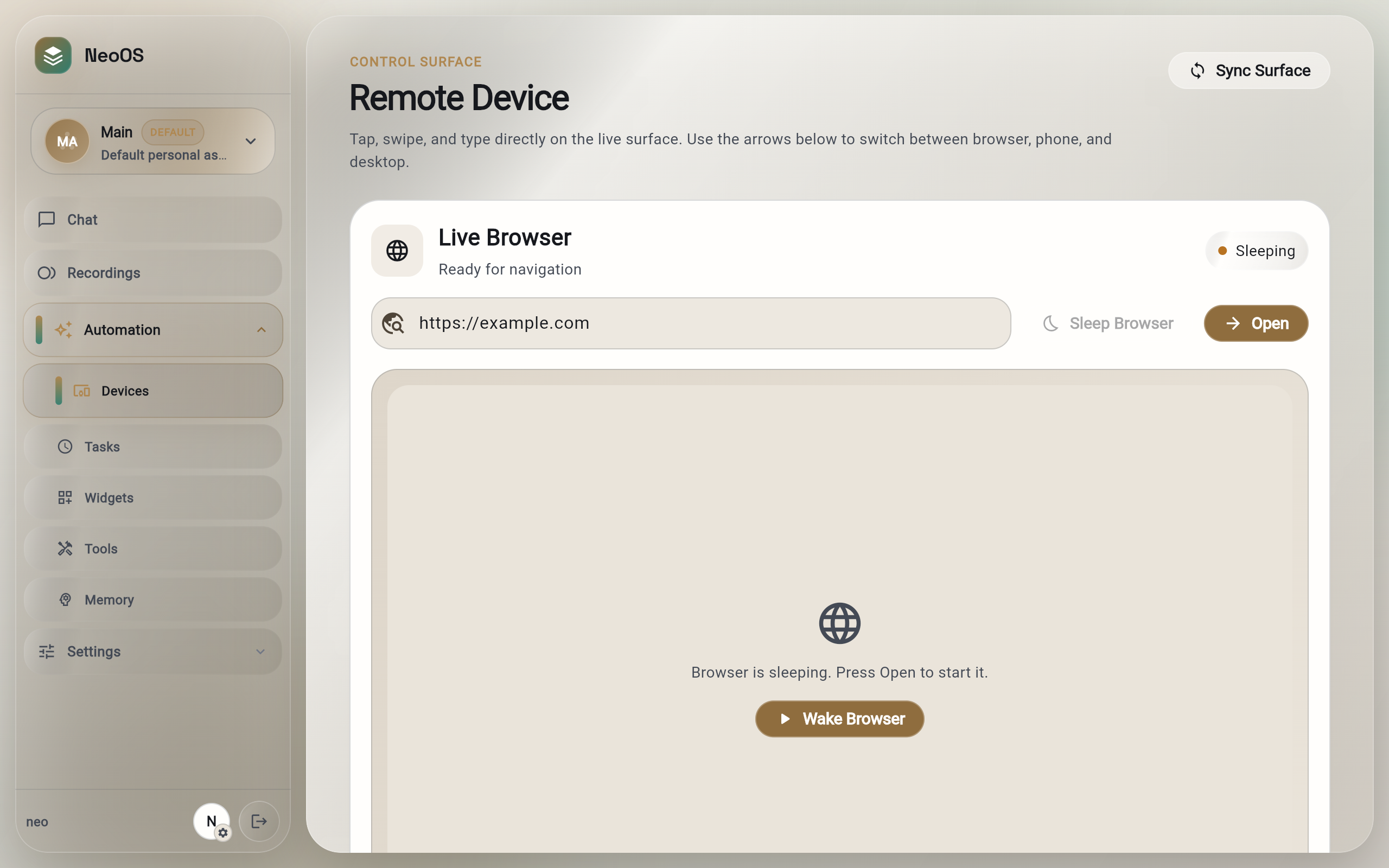 NeoAgent remote devices